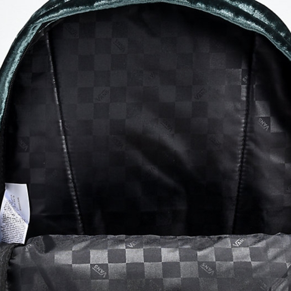 Vans Velvet Darkest Spruce Green Black Backpack - Picture 3 of 6